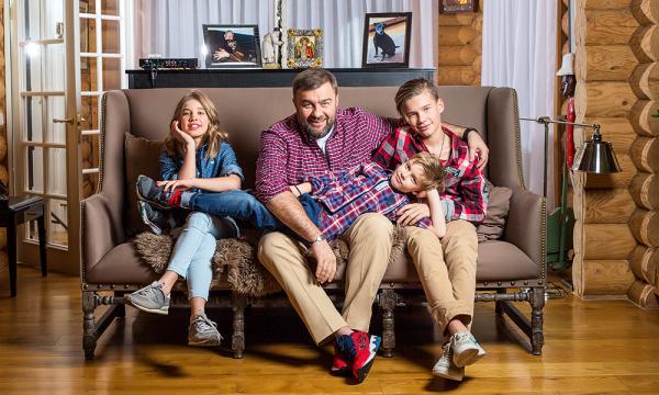 Михаил Пореченков и его дети от третьего брака