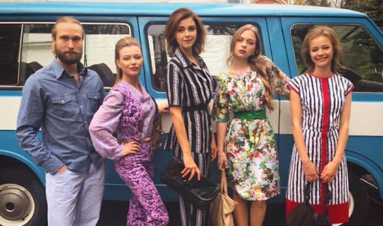 Татьяна Чердынцева на съемках сериала «Березка»